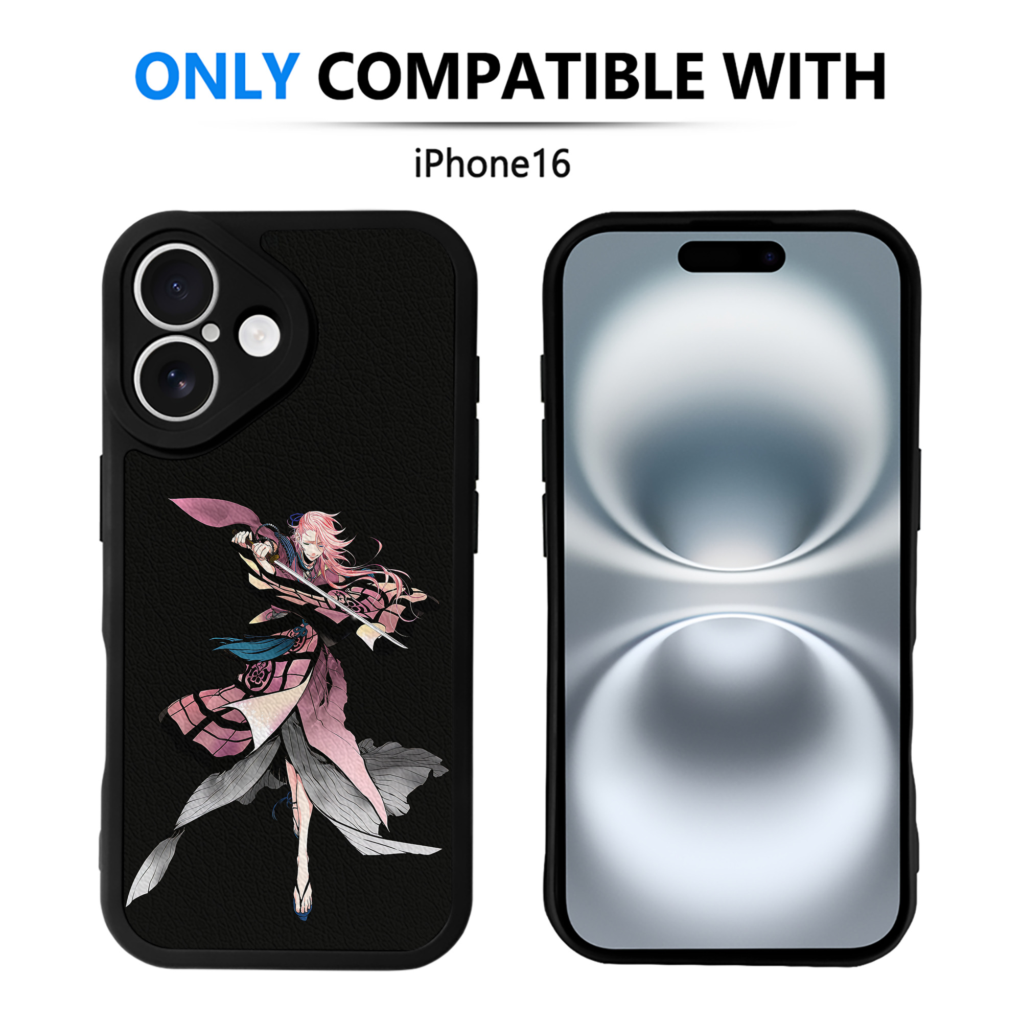 （画像用） 刀剣乱舞 Touken Ranbu 【iPhone 16シリーズ対応】シリコンスマホケース（レザー調） 材質：シリコン